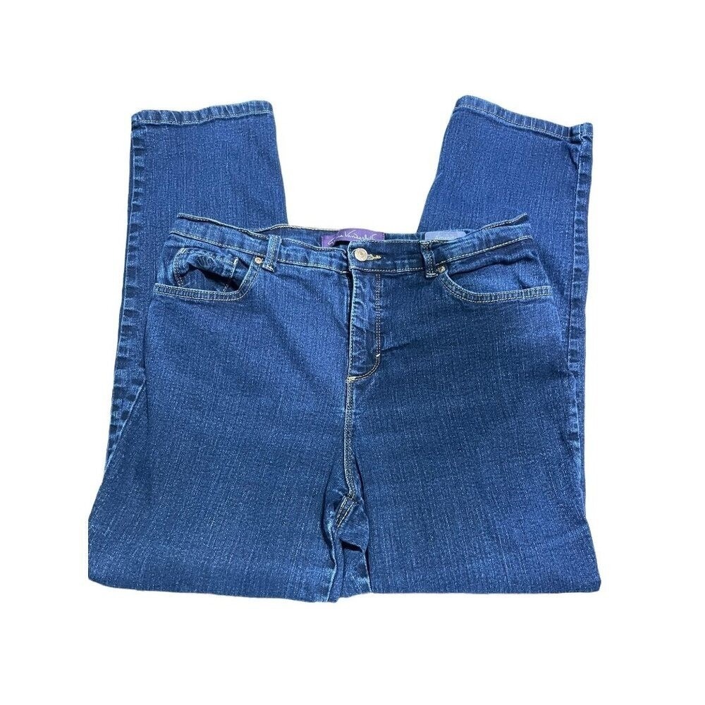 Gloria Vanderbilt Women's Amanda Straight Denim Jeans Blue Size‎ 12